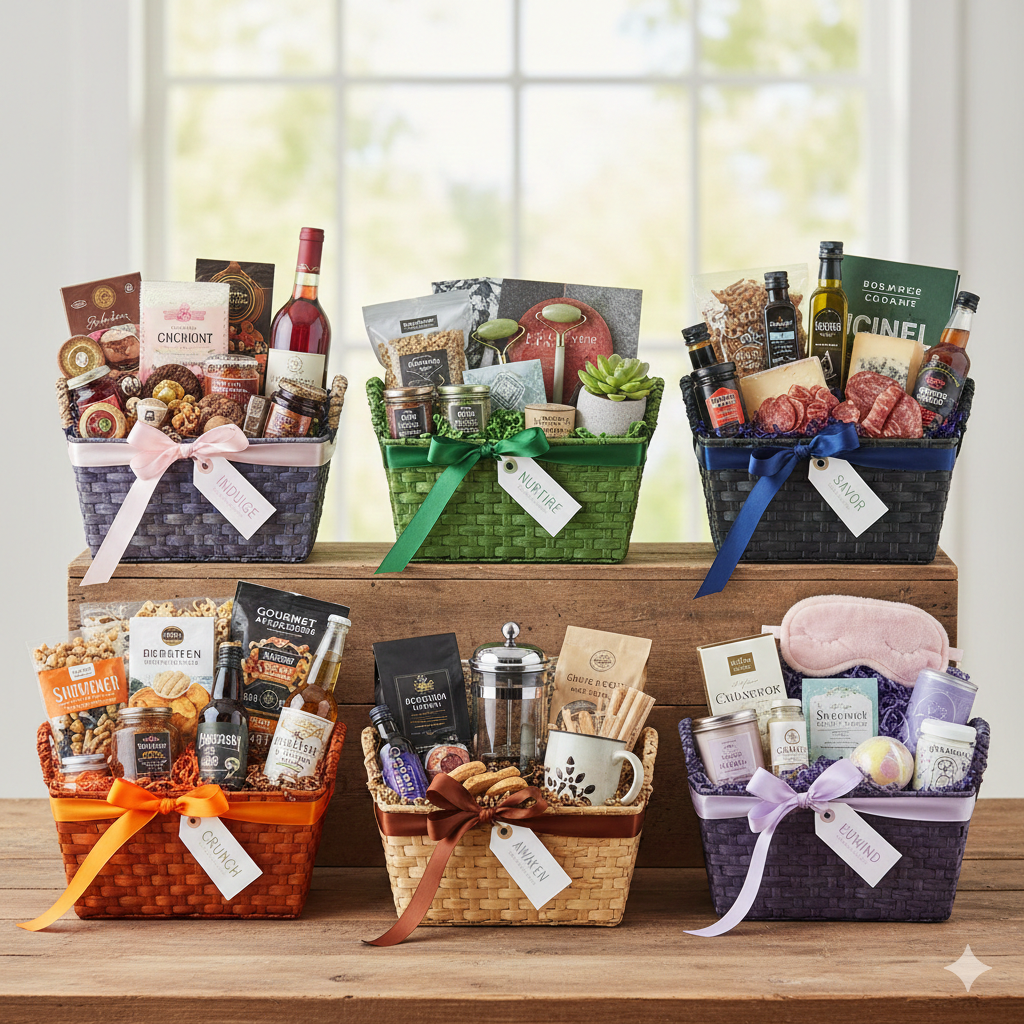 Como escolher alimentos que agradam diferentes perfis em cestas para presente